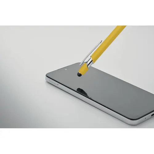 Penna a sfera touch in alluminio riciclato refill blu