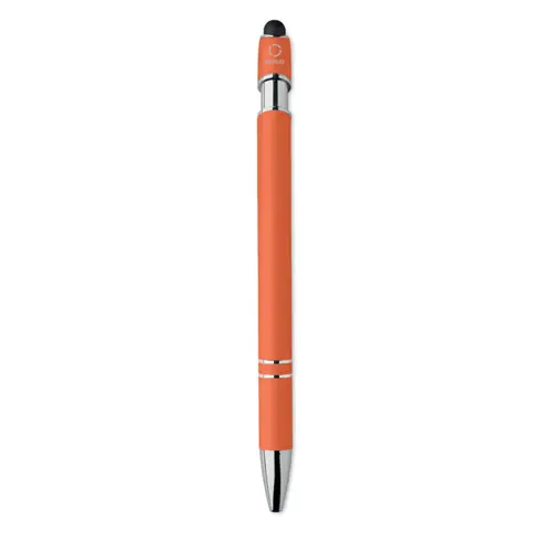 Penna a sfera touch in alluminio riciclato refill blu