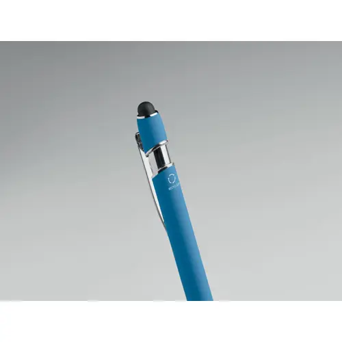 Penna a sfera touch in alluminio riciclato refill blu