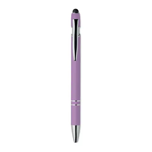 Penna a sfera touch in alluminio riciclato refill blu