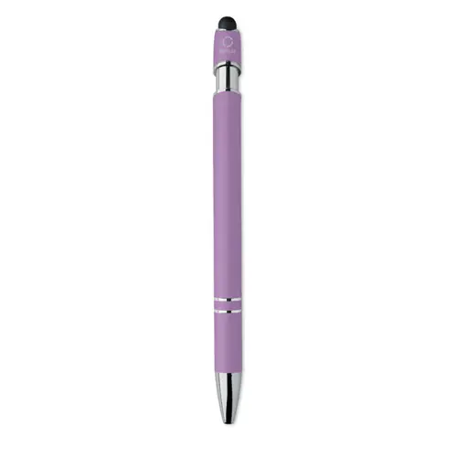 Penna a sfera touch in alluminio riciclato refill blu
