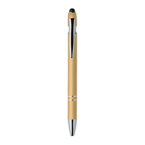 Penna a sfera touch in alluminio riciclato refill blu