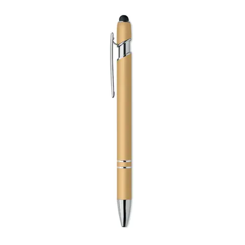 Penna a sfera touch in alluminio riciclato refill blu