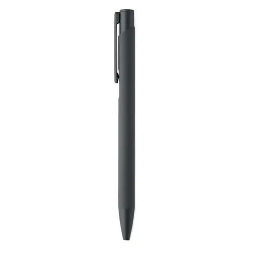 Penna in alluminio riciclato con finitura gommata refill blu