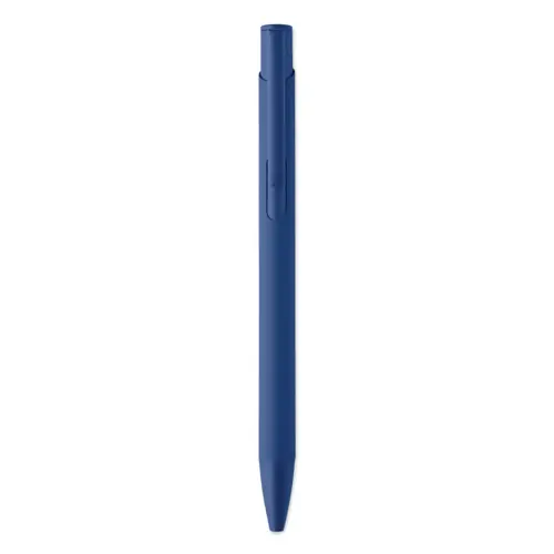 Penna in alluminio riciclato con finitura gommata refill blu