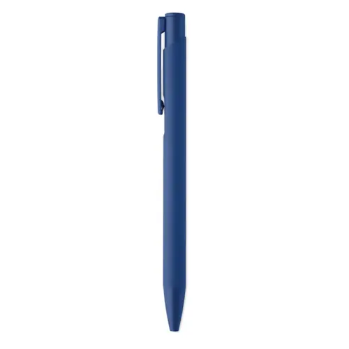 Penna in alluminio riciclato con finitura gommata refill blu