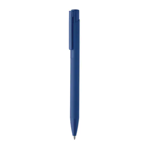 Penna in alluminio riciclato con finitura gommata refill blu