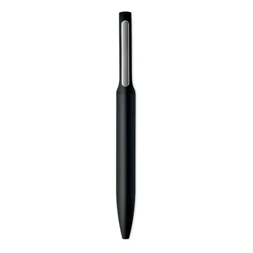 Penna a sfera a rotazione con fusto in alluminio riciclato e dettaglio in bambù refill blu