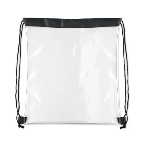 Sacca con chiusura a coulisse trasparente in EVA e PVC 36x40cm