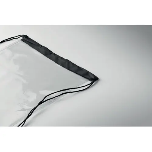 Sacca con chiusura a coulisse trasparente in EVA e PVC 36x40cm
