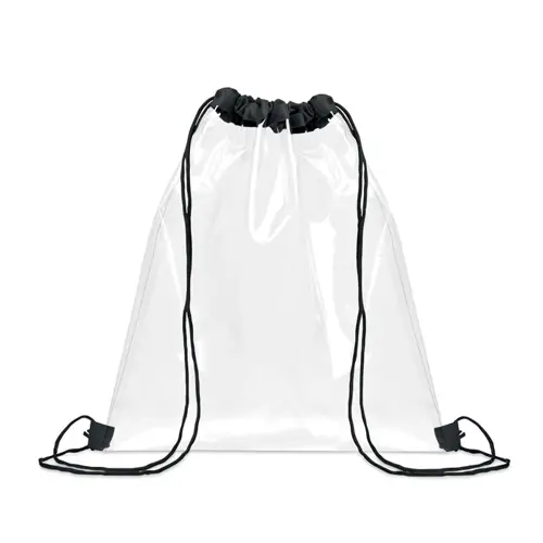 Sacca con chiusura a coulisse trasparente in EVA e PVC 36x40cm