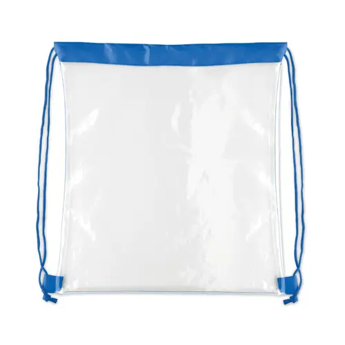 Sacca con chiusura a coulisse trasparente in EVA e PVC 36x40cm