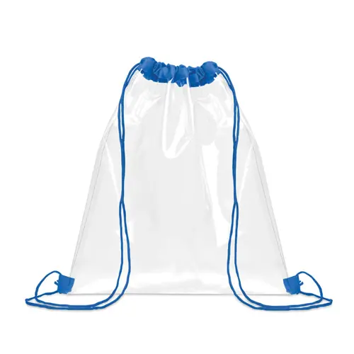 Sacca con chiusura a coulisse trasparente in EVA e PVC 36x40cm