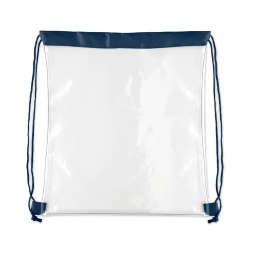 Sacca con chiusura a coulisse trasparente in EVA e PVC 36x40cm