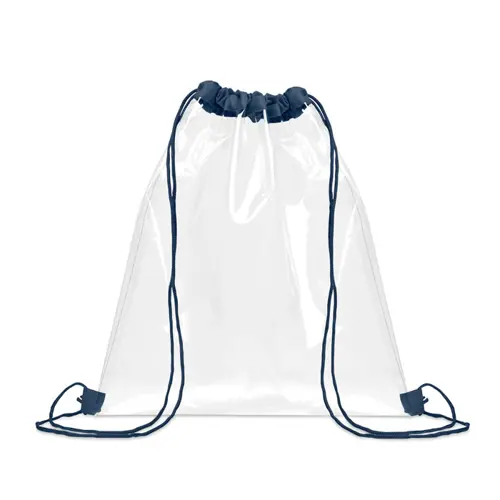 Sacca con chiusura a coulisse trasparente in EVA e PVC 36x40cm