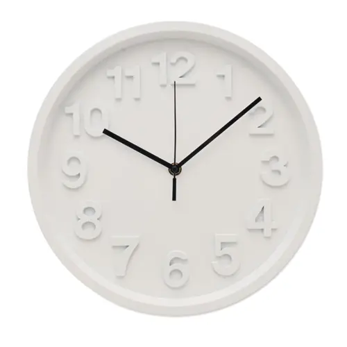 Orologio da parete in PP con lancette in alluminio e movimento silenzioso
