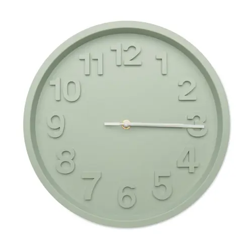 Orologio da parete in PP con lancette in alluminio e movimento silenzioso