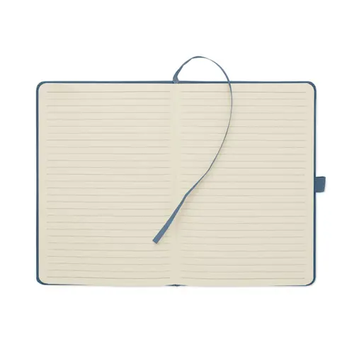 Block notes in formato A5 con copertina rigida in velluto a coste e pagine a righe in carta riciclata