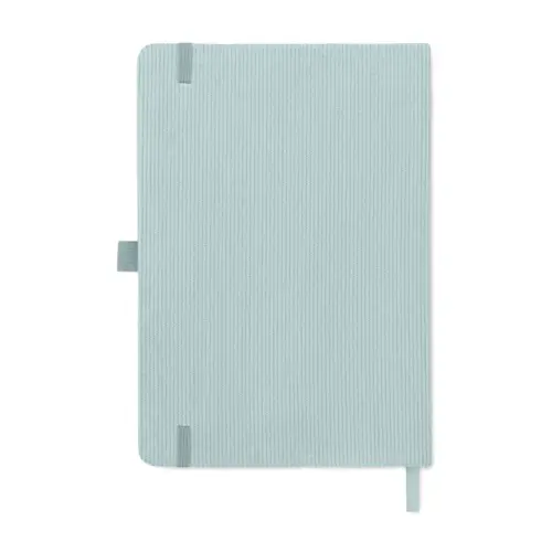 Block notes in formato A5 con copertina rigida in velluto a coste e pagine a righe in carta riciclata