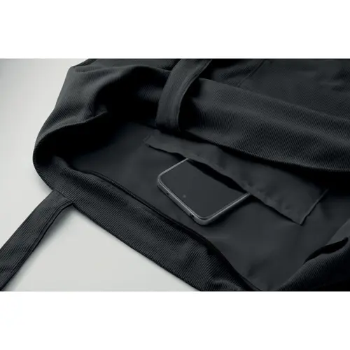 Borsa da spiaggia in velluto a coste con chiusura a zip e tasca frontale da 220gr 39x12x37cm