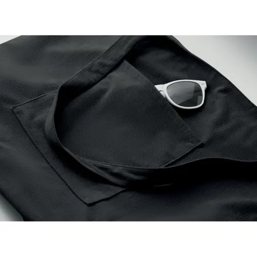 Borsa da spiaggia in velluto a coste con chiusura a zip e tasca frontale da 220gr 39x12x37cm