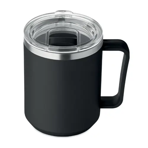 Tazza termica con coperchio e interno in acciaio inox riciclato e esterno in PP ricilato da 400 ml