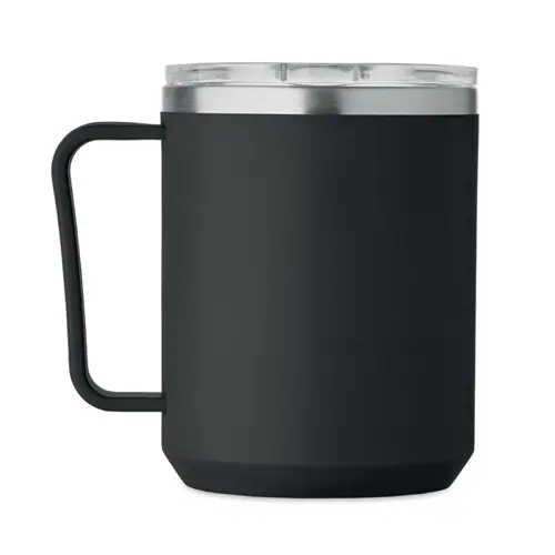 Tazza termica con coperchio e interno in acciaio inox riciclato e esterno in PP ricilato da 400 ml