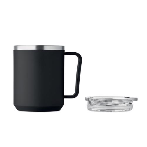 Tazza termica con coperchio e interno in acciaio inox riciclato e esterno in PP ricilato da 400 ml