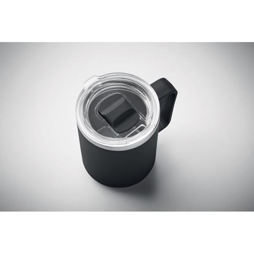 Tazza termica con coperchio e interno in acciaio inox riciclato e esterno in PP ricilato da 400 ml