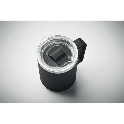 Tazza termica con coperchio e interno in acciaio inox riciclato e esterno in PP ricilato da 400 ml