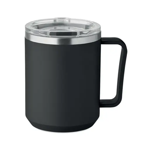 Tazza termica con coperchio e interno in acciaio inox riciclato e esterno in PP ricilato da 400 ml