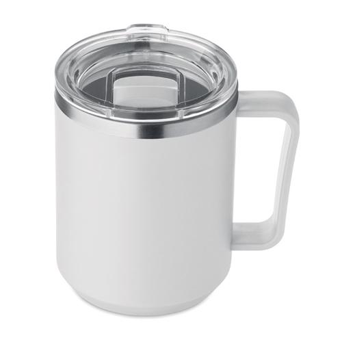 Tazza termica con coperchio e interno in acciaio inox riciclato e esterno in PP ricilato da 400 ml