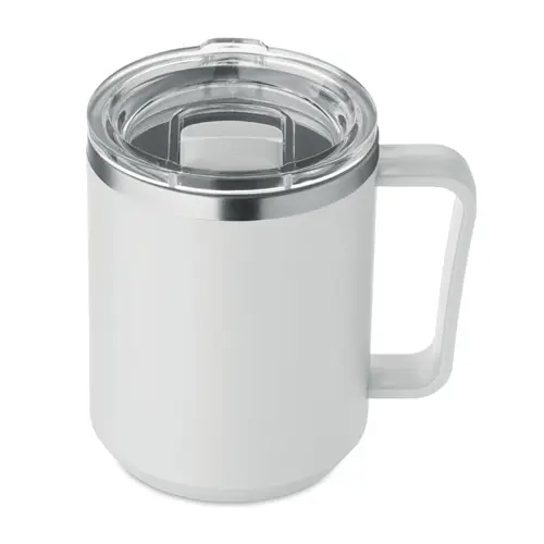 Tazza termica con coperchio e interno in acciaio inox riciclato e esterno in PP ricilato da 400 ml