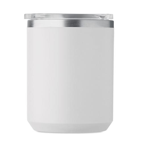 Tazza termica con coperchio e interno in acciaio inox riciclato e esterno in PP ricilato da 400 ml
