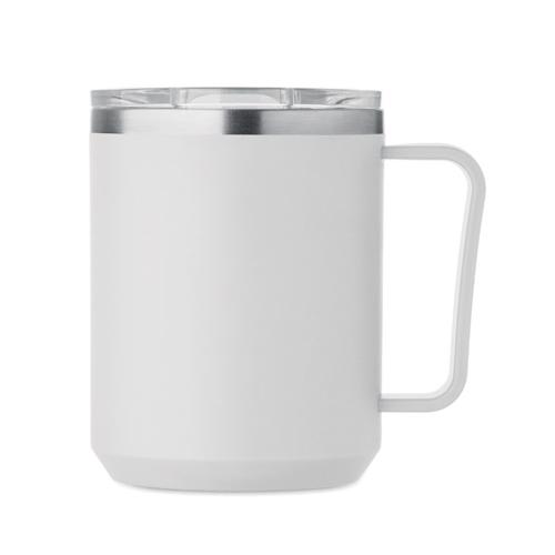 Tazza termica con coperchio e interno in acciaio inox riciclato e esterno in PP ricilato da 400 ml