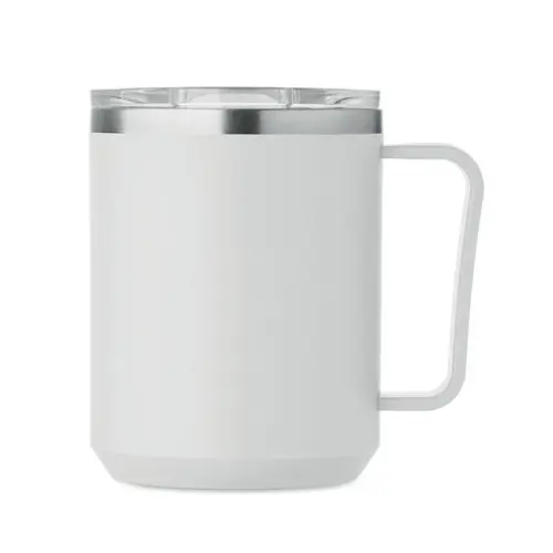 Tazza termica con coperchio e interno in acciaio inox riciclato e esterno in PP ricilato da 400 ml