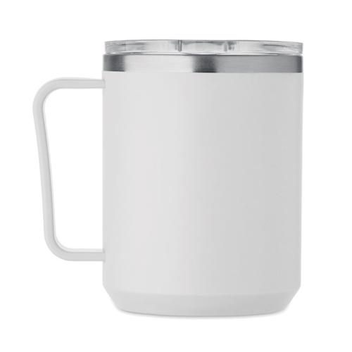 Tazza termica con coperchio e interno in acciaio inox riciclato e esterno in PP ricilato da 400 ml