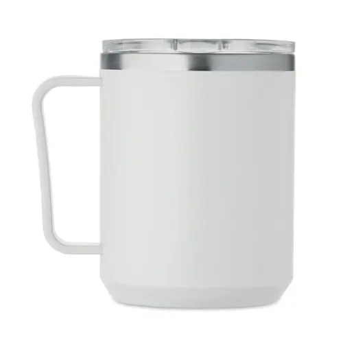 Tazza termica con coperchio e interno in acciaio inox riciclato e esterno in PP ricilato da 400 ml