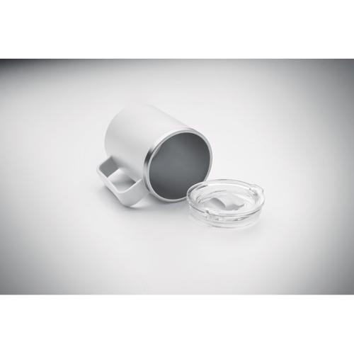 Tazza termica con coperchio e interno in acciaio inox riciclato e esterno in PP ricilato da 400 ml