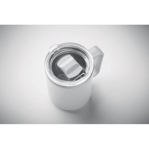 Tazza termica con coperchio e interno in acciaio inox riciclato e esterno in PP ricilato da 400 ml