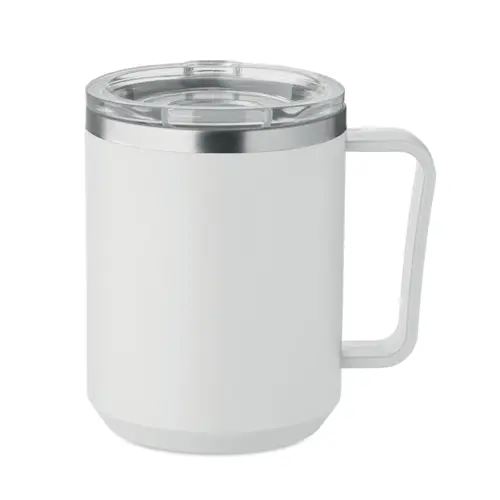 Tazza termica con coperchio e interno in acciaio inox riciclato e esterno in PP ricilato da 400 ml
