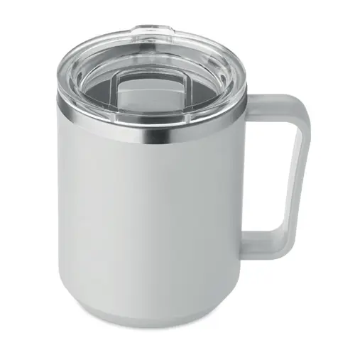 Tazza termica con coperchio e interno in acciaio inox riciclato e esterno in PP ricilato da 400 ml