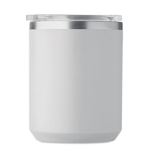Tazza termica con coperchio e interno in acciaio inox riciclato e esterno in PP ricilato da 400 ml