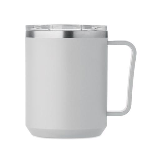 Tazza termica con coperchio e interno in acciaio inox riciclato e esterno in PP ricilato da 400 ml