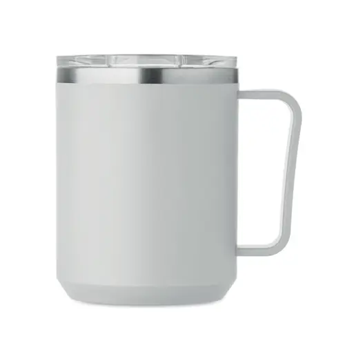 Tazza termica con coperchio e interno in acciaio inox riciclato e esterno in PP ricilato da 400 ml