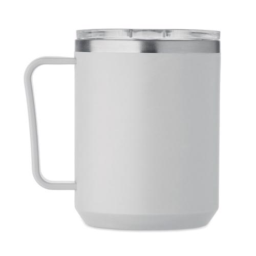 Tazza termica con coperchio e interno in acciaio inox riciclato e esterno in PP ricilato da 400 ml