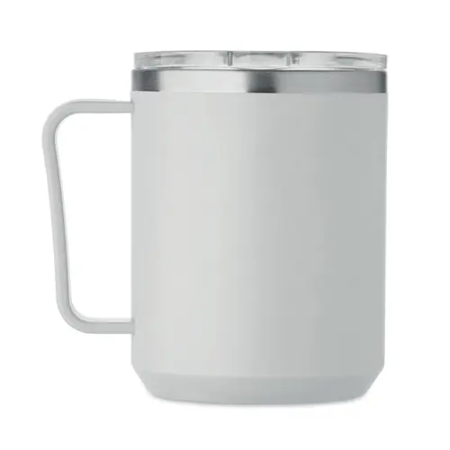 Tazza termica con coperchio e interno in acciaio inox riciclato e esterno in PP ricilato da 400 ml