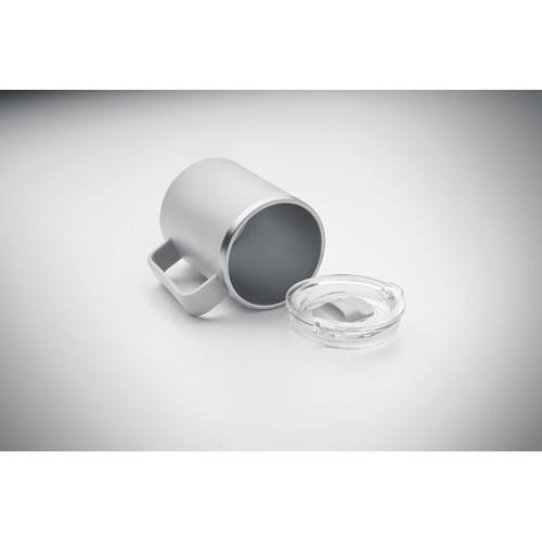 Tazza termica con coperchio e interno in acciaio inox riciclato e esterno in PP ricilato da 400 ml