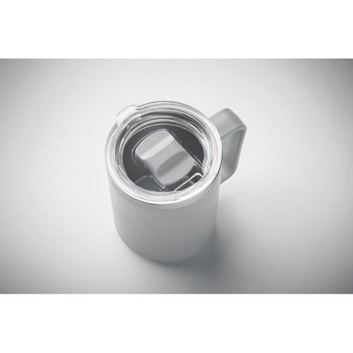 Tazza termica con coperchio e interno in acciaio inox riciclato e esterno in PP ricilato da 400 ml