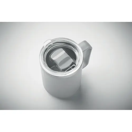 Tazza termica con coperchio e interno in acciaio inox riciclato e esterno in PP ricilato da 400 ml